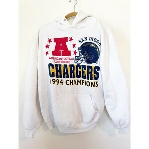 Vintage 1994 American Football Conference Championship Chargers Hoodie L